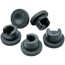 Direct sales of 20mm coated butyl rubber stopper single fork rubber stopper bayonet vial freeze-dried rubber stopper vaccine sealing bottle cap