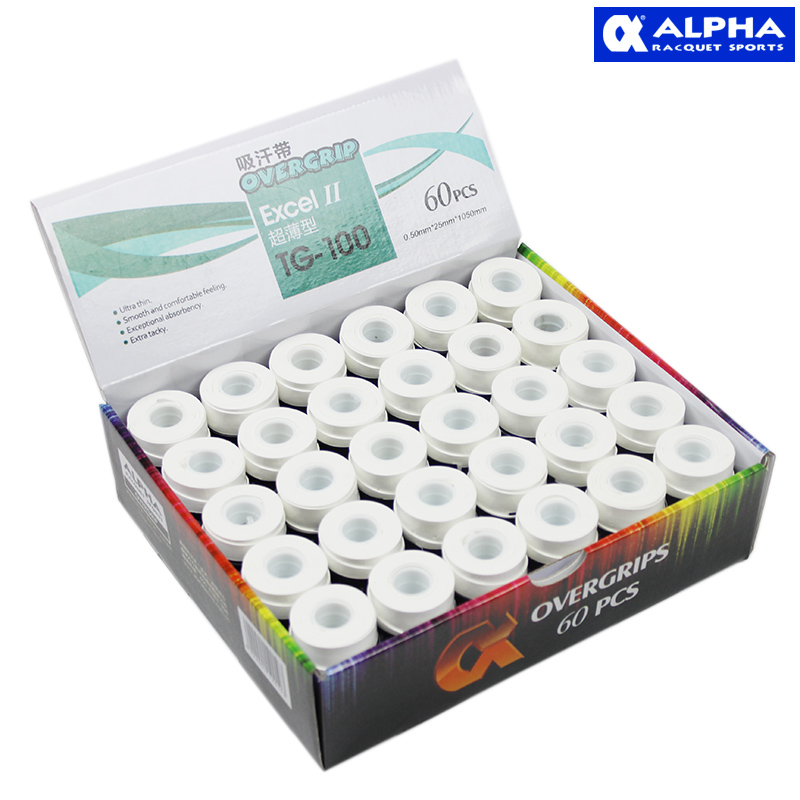 3 pieces of Alpha Alpha tennis racket badminton racket hand glue sweat-absorbing belt sticky with holes TG-100 whole box