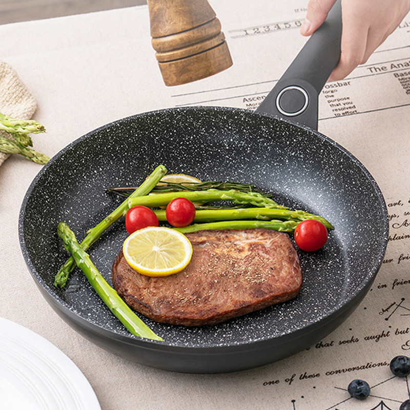 Love Shida Flat Bottom Boiler Home not Covered With Pan Medical Stone Color No Oil Smoke Gas Stove oven Breakfast Branded frying pan