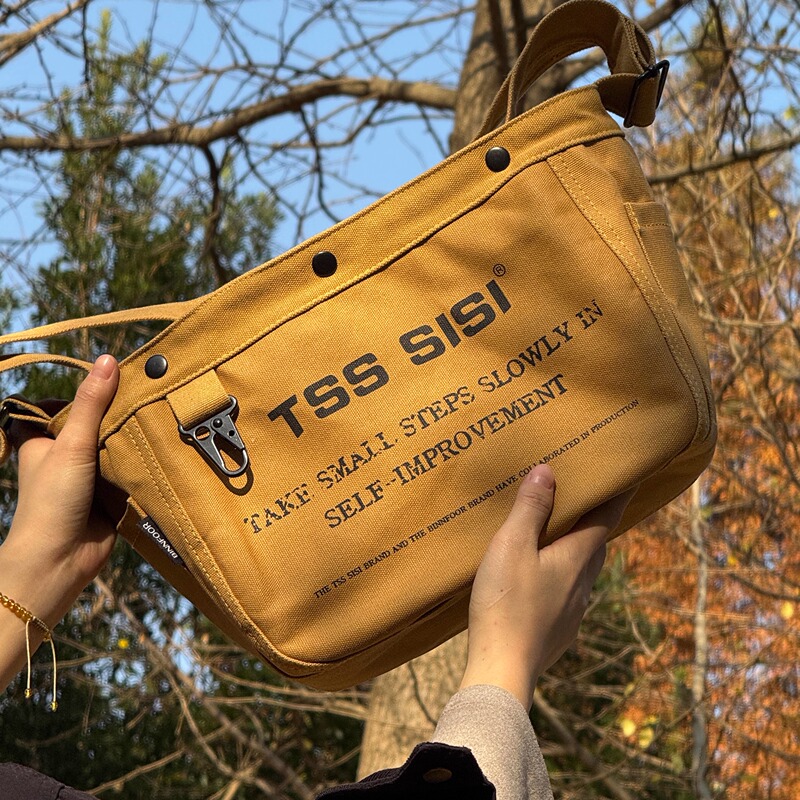 Tsssisi Zipper Hard-Shell Workwear-Style Single-Shoulder Retro Versatile Commuter Messenger Crossbody Bag Fy1 Tsssisi Zipper Hard-Shell Workwear-Style Single-Shoulder Retro Versatile Commuter Messenger Crossbody Bag Fy1