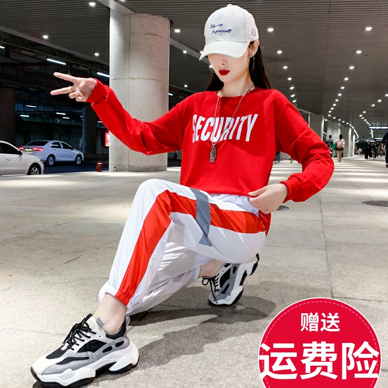 Fall Long Sleeve Jazz Dance Suit Women Han Version Internet Red Tides Hip Hop Wind Loose Modern Performance Martial Arts