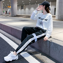 Autumn dance clothes drag dance sports suit women trend fashion long sleeve loose square dance practice clothes