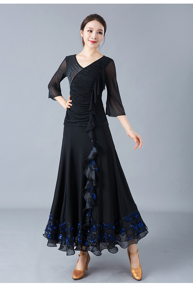 Maiko 2018 phụ nữ mới hiện đại quần áo khiêu vũ tập waltz khiêu vũ khiêu vũ khiêu vũ váy đu lớn - Khiêu vũ / Thể dục nhịp điệu / Thể dục dụng cụ giầy nhảy dancesport trẻ em