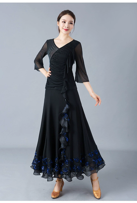 Maiko 2018 phụ nữ mới hiện đại quần áo khiêu vũ tập waltz khiêu vũ khiêu vũ khiêu vũ váy đu lớn - Khiêu vũ / Thể dục nhịp điệu / Thể dục dụng cụ