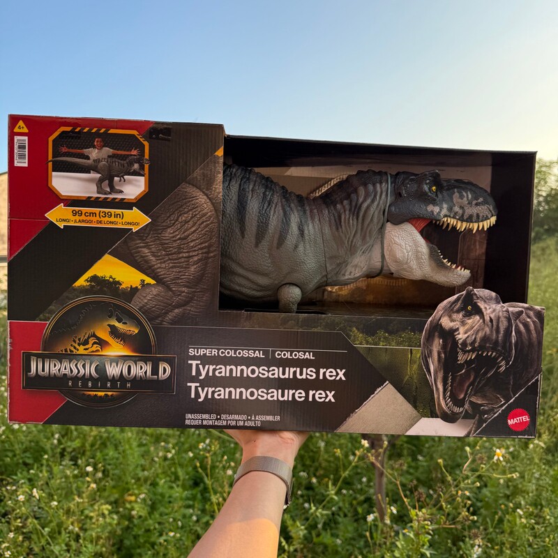 Mattel Jurassic World 4 Resurrection Movie Version Giant Tyrannosaurus Rex Model Can Swallow Dinosaurs Toy Jgb52