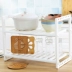 Cửa hàng bách hóa Tân Cương Thép không gỉ đa chức năng Kệ bếp có thể thu vào kệ chìm dưới giá lưu trữ đôi - Thiết bị sân khấu