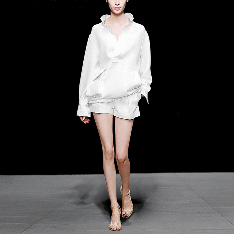 DF秋季时尚气质休闲宽松两件套卫衣上衣短裤套装女装秋装2017新款