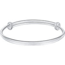 Trendy Acer Tenderness Pure Silver Bracelet Push-Pull Design Minimalist Fashion Style Gift Solid Bracelet