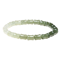 Trendy Acer Qing Jade Bamboo Hetian Jade Bracelet Gradient Bracelet Step by Step Upgrading the National Style New Chinese Style Gift