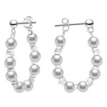Trendy Acer Shine Galaxy S925 Silver Gray Imitation Pearl Stud Earrings Silver Earrings Broken Silver Workplace Commuting