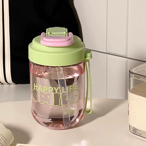 Пластиковая трубочка, высококачественный портативный летний стакан со стаканом