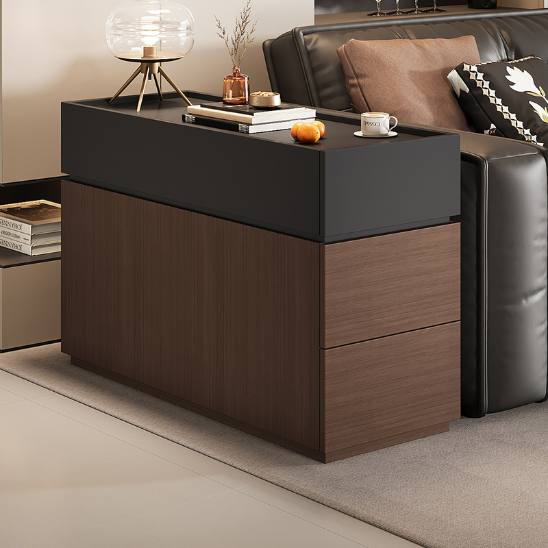 Sofa Side Table, Movable Side Cabinet, Living Room Small Apartment Sofa Side Cabinet, Multi-Functional Storage Corner Cabinet, Narrow Cabinet