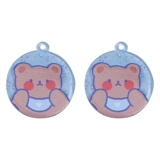 Милый кролик, клубника, подвеска, серьги ручной работы, аксессуар, ожерелье с аксессуарами, с медвежатами, DIY