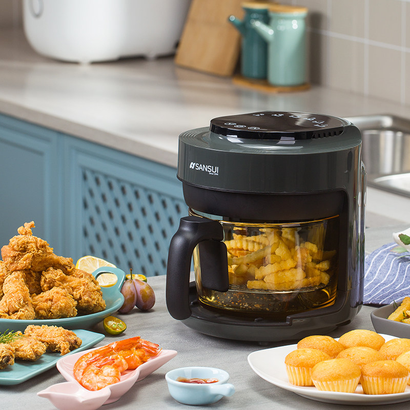 Japanese landscape visual air fryer new household all-in-one automatic oil-free multi-function electric fryer french fries machine