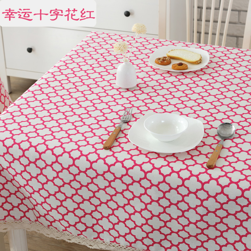 cotton and linen tablecloth fabric pastoral kindergarten tablecloth small fresh rectangular coffee table nordic japanese net red tablecloth