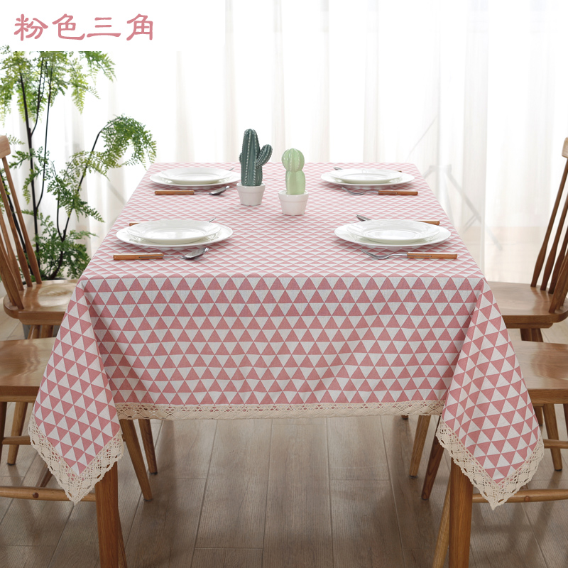 cotton and linen tablecloth fabric pastoral kindergarten tablecloth small fresh rectangular coffee table nordic japanese net red tablecloth