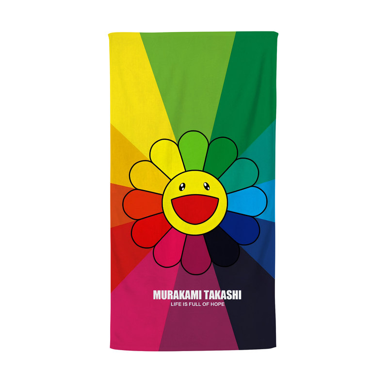 Japanese Murakami Seven-Colored Rainbow Flower Niche Style Sports Towel Absorbent Quick-Drying Bath Towel Gym Swimming Beach Japanese Murakami Seven-Colored Rainbow Flower Niche Style Sports Towel Absorbent Quick-Drying Bath Towel Gym Swimming Beach