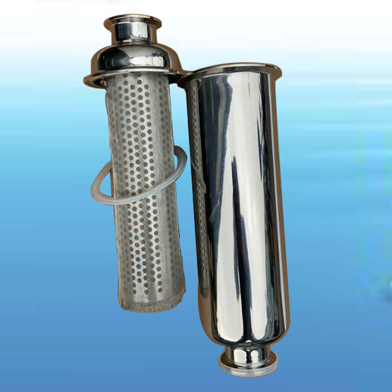 Specializing in the production of 316L stainless steel pipe straight-through filter food grade quick-loading 100 mesh solid-liquid separator
