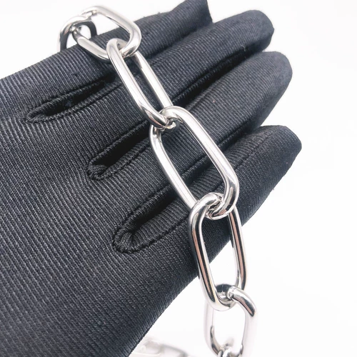 Краткое кольцо с собакой с собакой с головокружительностью из нержавеющей стали.