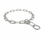 Краткое кольцо с собакой с собакой с головокружительностью из нержавеющей стали.