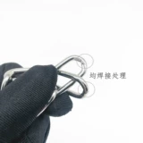 Краткое кольцо с собакой с собакой с головокружительностью из нержавеющей стали.