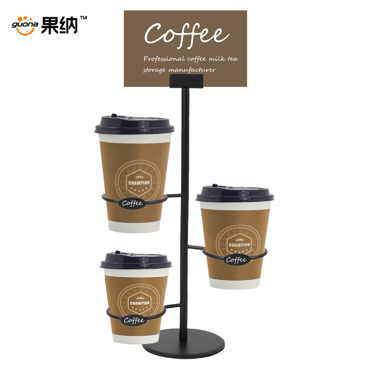 Stainless steel paper cup holder coffee milk tea shop bar counter paper
