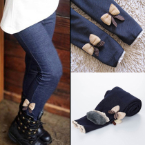 Girl Glint Bottom Pants Warm Autumn Winter Clothing Thickened Childrens Pants Children Baby Integrated Suede Warm Pants External Wear