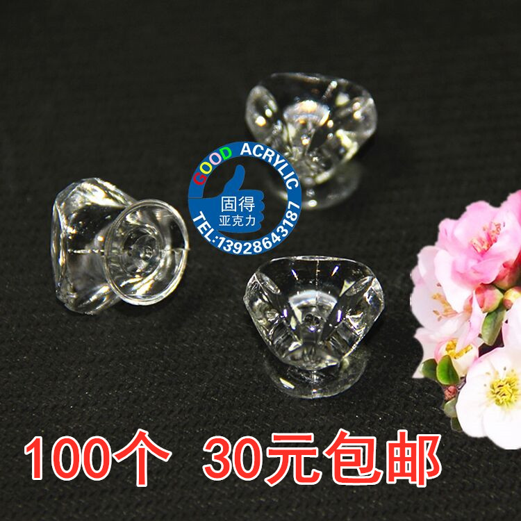 () acrylic triangle handle handle wine cabinet handle door drawer box transparent handle 100