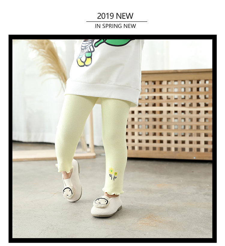 Quần legging cotton 2019 xuân mới cho bé gái mùa xuân và quần mùa thu gas nước ngoài quần bé gái - Quần quần áo sành điệu cho be gái