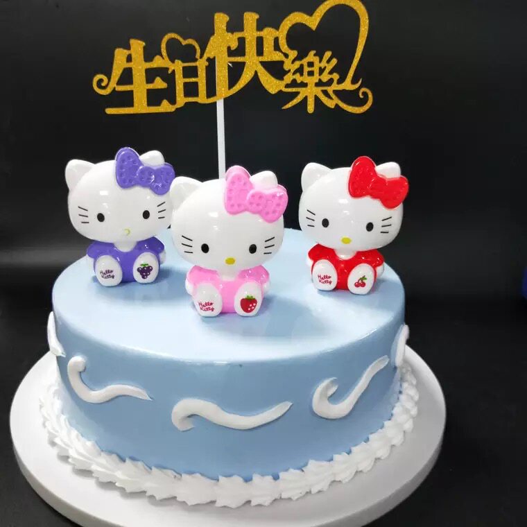 Creative KT cat cake baking scene decoration decoration kt doll doll robot cat KT cat cake decoration