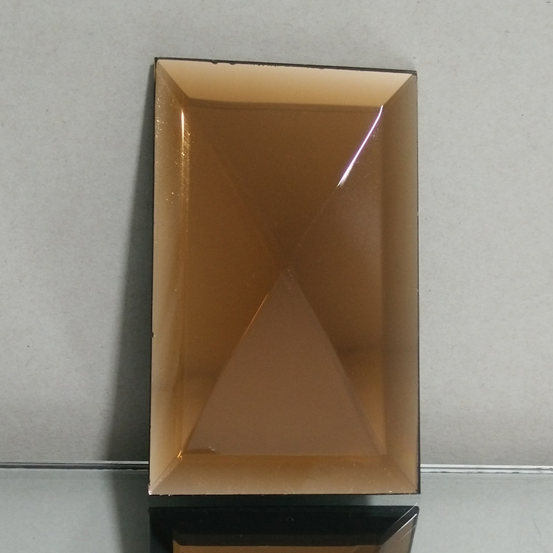 Soft Bag 8 Faces Tea Parquet Mirror Edging Mirror 60X100 Spire Top Mosaic Home Dress Building Material Glass Mosaic Wall Brick