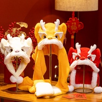 Spring Night Dragon Year Auspicious Dragon Chens Tongan Windproof Ear Cap Plush Warm Scarf Gloves Brainy