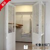 Solid wood louver doors and windows, log coat storage wardrobe doors