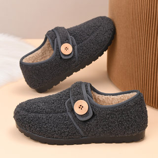 冬季老北京棉鞋女加绒保暖毛毛鞋加厚防滑豆豆鞋平底休闲妈妈棉靴