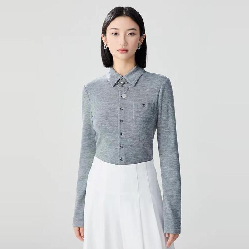 The Same Style from Gejia Mall, 2026 Autumn and Winter New Slim-Fit Compression Wool Long-Sleeve Shirt for Women, Inner Wear Top The Same Style from Gejia Mall, 2026 Autumn and Winter New Slim-Fit Compression Wool Long-Sleeve Shirt for Women, Inner Wear Top