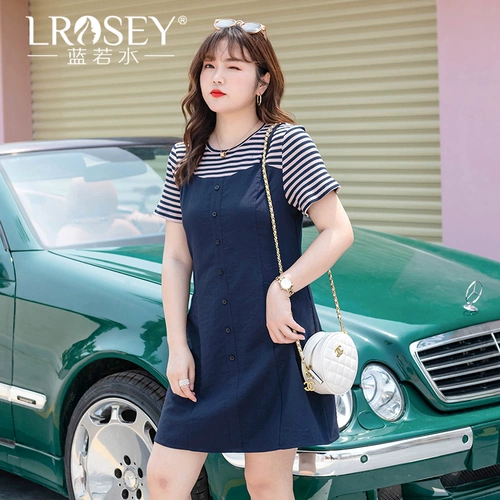 Летний дизайнерский комплект, платье, большой размер, по фигуре, тренд сезона