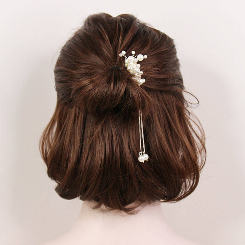 Original handcrafted production of new day ensemble Teenage Girl Temperament PEARL FLOW SUHLIU SEA CLIP EDGE CHUCK ACCESSORIES