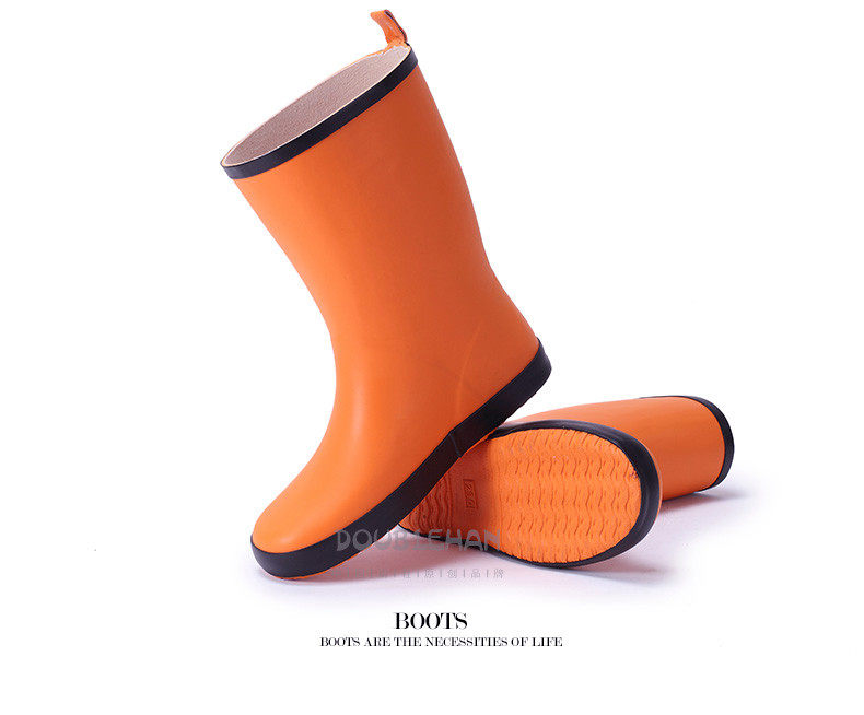 Japanese and Korean women's light solid color export rain boots elegant and fresh candy color rain boots water shoes overshoes
