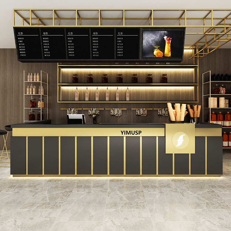 Customized bar cashier counter milk tea shop billiard hall dining room hotel commercial store front desk reception desk simple and modern