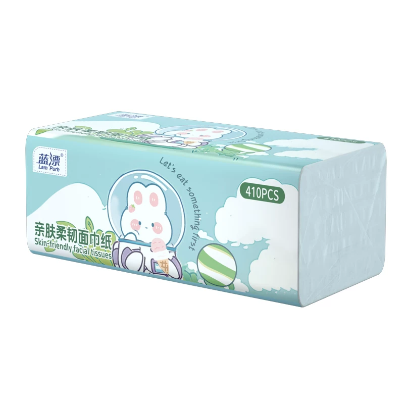 云柔亲肤面巾纸480张大包装家用抽纸四边压花好耐用印花抽纸巾