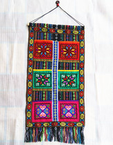 Этнический стиль маленькая подвесная сумка с буквами Гуанси Чжуан парча настенная подвесная этническая сумка для письма ручной работы украшение для бара настенная подвесная сумка для хранения