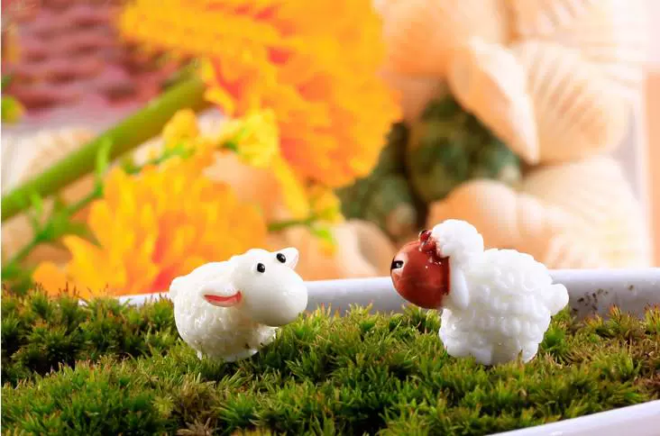 Bánh sinh nhật trang trí bánh sinh nhật nhầm lẫn bé nude phụ kiện dễ thương mini lamb đôi thỏ con hươu cao cổ búp bê anna
