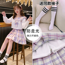 jk uniformed girl suit long sleeve genuine elementary school students spring new ocean qi children college windy plexu skirt spring fall