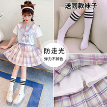 jk uniforms childrens genuine full set 9 elementary school children summer dress pleats 6-12 years 8 girls college wind suit spring autumn
