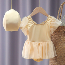 Child Bathing Suit Girl Xia Cute Baby Conjoined Swimsuit Net Red 2022 Children Beach Swimsuit Summer Princess