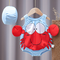 Child Bathing Suit Boy Summer Cartoon Tennis Red Baby Speed Dry Conjoined Swimsuit Kids Baby Swimsuit Summer Sunscreen