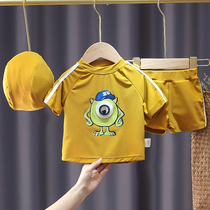 Child bathing suit boy Xia split baby male and female baby swimwear net red 2022 new kiddie swimsuit sunscreen