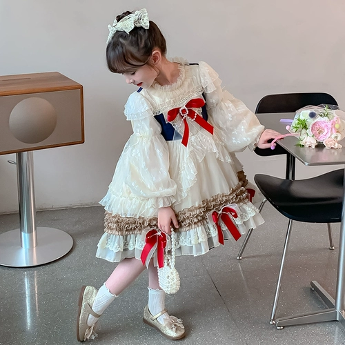 Дисней, осенний наряд маленькой принцессы для принцессы, детская юбка, платье, стиль Лолита