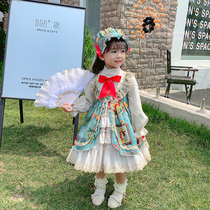 Childrens Loretta Girl Child Leita Dresses Genuine Baby Spring Autumn Dress Princess Childrens Lolita Ocean dress