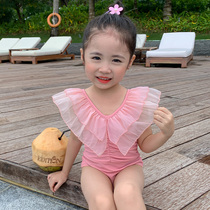 Girl Swimsuit 2022 New South Korea Children Swimwear Clothing Childrens Tennis Red Female Baby Swimsuit Summer Princess Cute